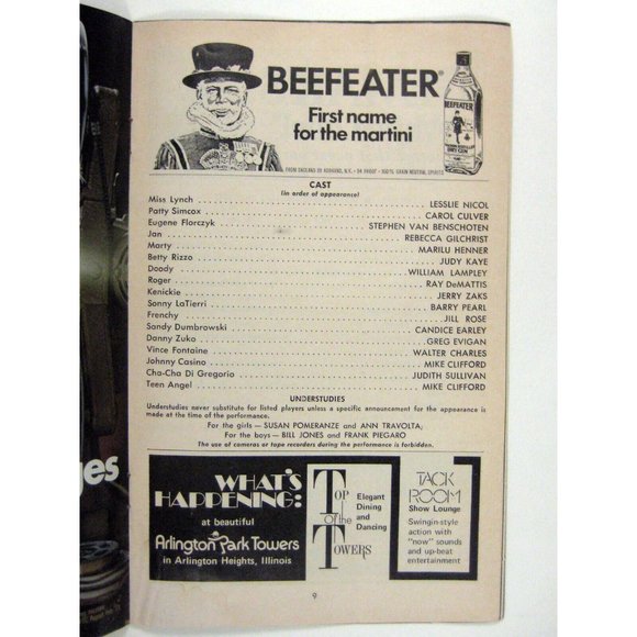 Grease Stagebill October 1973 Blackstone Theatre Judy Kaye Marilu Henner Chicago - Picture 5 of 8